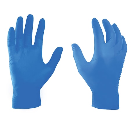 Nitrile Gloves, 4mil, Blue, Size L, 100 PK